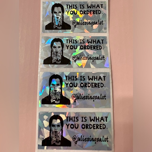 50 ct. Holographic Custom Rectangle Thank You Stickers - Picture 2 of 2